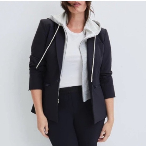 Veronica Beard Iconic Scuba Dickey Jacket in Navy with Grey Dickey Sz18 - Picture 2 of 15